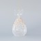 GLASS ORNAMENT, ANGEL, TRANSPARENT WITH GOLD GLITTER, SET 3PCS, 8,2x15cm 600-45133