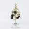 GLASS DECORATIVE TREE, GOLD WITH BLACK, 7x21cm 600-45158