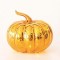 GLASS LED LIGHTED PUMPKIN, BATTERY OPERATED, ORANGE, 14,5x13,5cm 600-45163