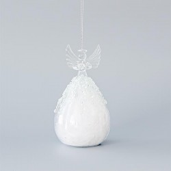 GLASS FAIRY, WITH FEATHERS INSIDE, SET 3PCS, 8,5x15cm 600-45195