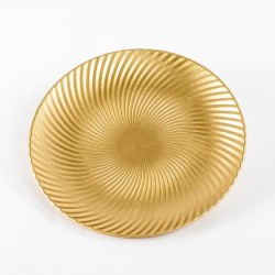 WOODEN PLATE, CHAMPAGNE-GOLD, 35cm 600-45237