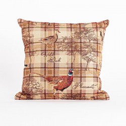 PILLOW, BROWN WITH DUCKS, 45x45cm 600-45265
