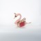 HANGING VELVET SWAN, PIKN-BURGUNDY, 33x21x28cm 600-45302