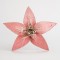 FLOWER,  PINK, WITH FABRIC AND FUR, 21x18cm 600-45337