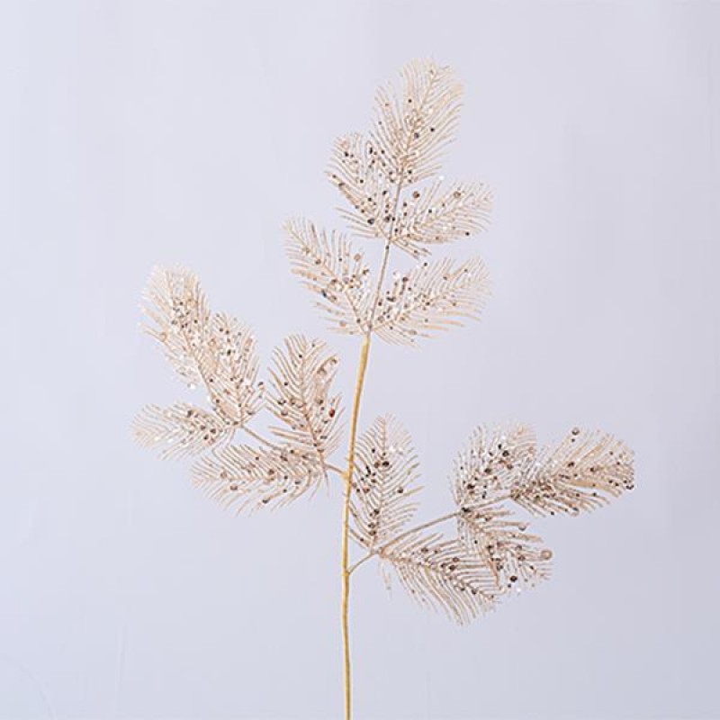 TWIG CHAMPAGNE, WITH GLITTER AND SEQUINS, 75cm 600-45338