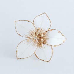 MAGNOLIA, WHITE WITH GOLD, 14cm 600-45391