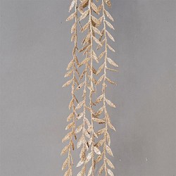 TWIG WITH LITTLE LEAVES, CHAMPAGNE, 130cm 600-45398