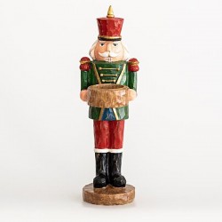 SOLDIER, RED-GREEN, CANDLE HOLDER, 1 SPACE FOR TEA LIGHT, 27cm 600-45451