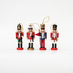 NUTCRACKER, RED-BLUE-GREEN, 4 DESIGNS, SET 4PCS, 13cm 600-45507