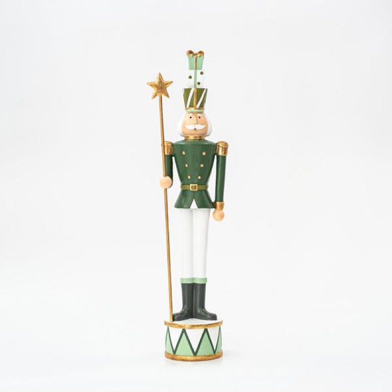SOLDIER, OLIVE GREEN, WITH CANE, 46cm 600-45511