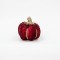 VELVET PUMPKIN, BURGUNDY, WITH GOLD GLITTER, 15cm 600-45562