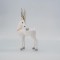 VELVET DEER, WHITE, WITH GOLD GLITTER, 19x39x8cm 600-45572