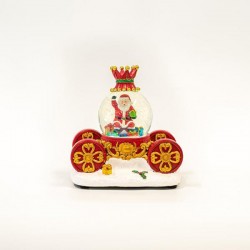CARRIAGE SNOWBALL, WITH ADAPTOR, 2 LED, WITH MUSIC, 20x15x20,5cm 600-45620
