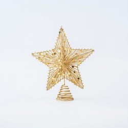 TOP TREE, STAR, GOLD, WITH CORD, 30cm 600-45630