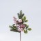 TWIG, WITH PINK FLOWER AND DECORATIVES, 40cm 600-45666