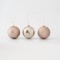 PLASTIC BALL, CHAMPAGNE-PINK, SHINY AND GLITTER, SET 3PCS, 15cm 600-45697
