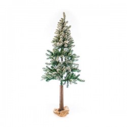 SNOWY FIR PVC, WOODEN BURLAP BAG BASE, 210cm 600-45725