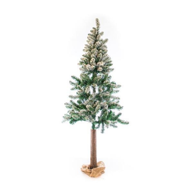 SNOWY FIR PVC, WOODEN BURLAP BAG BASE, 210cm 600-45725
