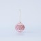 GLASS BALL, PINK MATTE, WITH BEADS AND GLITTER, SET 4PCS, 8cm 600-45739