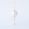 GLASS ORNAMENT, WHITE-PINK, HOT AIR BALLOON, 7x15,5cm 600-45747