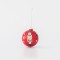 GLASS BALL, RED, WITH NUTCRACKER, SET 4PCS, 8cm 600-45761