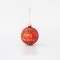 GLASS BALL, RED MATTE, MERRY CHRISTMAS, SET 4PCS, 10cm 600-45785