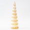 GLASS LIGHTED TREE, GOLD WITH WHITE GLITTER, BATTERY OPERATED, 8,5x36cm 600-45811