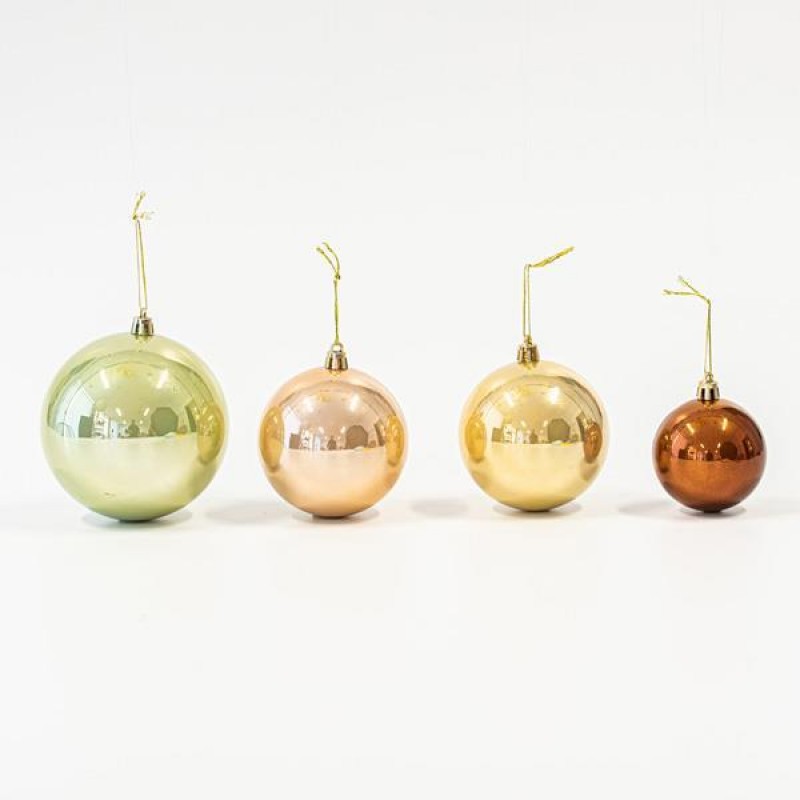 PLASTIC BALL, MULTI COLORS, PEARL, SET 26 PCS, 6,8,10cm 600-45823