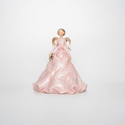 POLYRESIN DECORATIVE, ANGEL, PINK, 18x18x20,50cm 600-45842