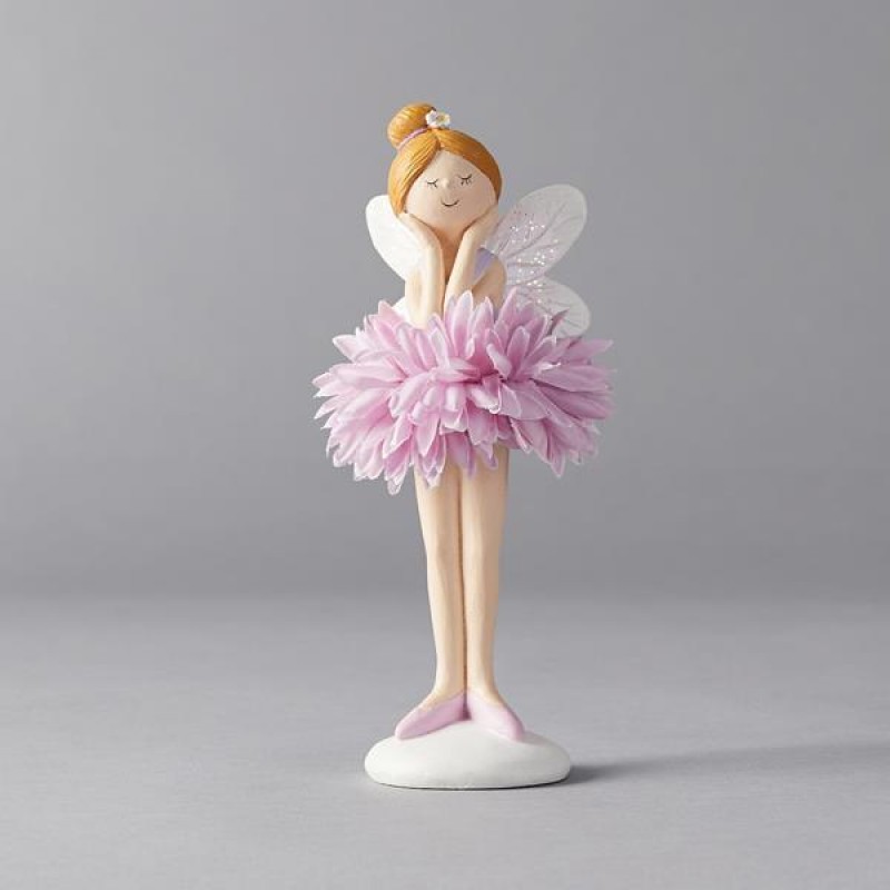 POLYRESIN  FAIRY PURPLE,WITH FLOWER SKIRT, 6,50x6x18,50cm 600-45886