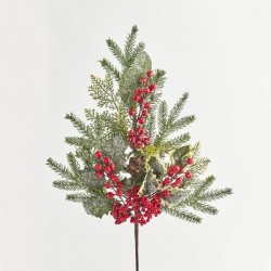 TWIG, WITH LEAVES AND BERRIES, 75cm 600-45925
