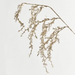 TWIG, WITH GOLD LEAVES WITH GLITTER, 66cm 600-45926