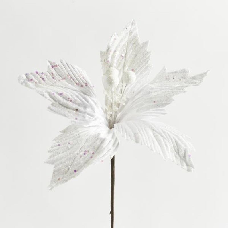 POINSETTIA, WHITE, 30cm 600-45944