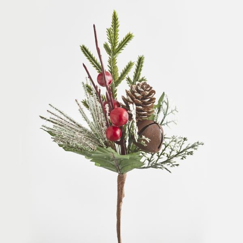 TWIG, WITH DECORATIVES, 25cm 600-45955