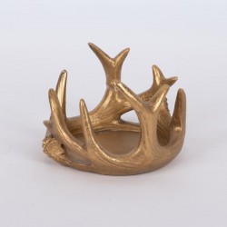 СТИЛНА СВЕЩНИК СЪС ЗЛАТНИ РОГА