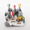 CHRISTMAS VILLAGE WITH HOT-AIR BALLOONS,  WITH ADAPTOR, WITH MUSIC AND MOVEMENT, 23,5x16x22,5cm 600-46324