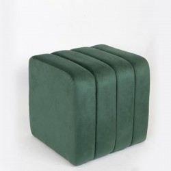 STOOL, VELVET, DARK GREEN, 40x40x41cm 750-10030