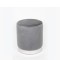 STOOL, VELVET FABRIC, GREY, SILVER METAL BASE,35x35x39cm 750-10048