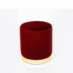 STOOL, VELVET FABRIC, BORDEAUX, SILVER METAL BASE,35x35x39cm 750-10049 STOOL, VELVET FABRIC, BORDEAUX, SILVER METAL BASE,35x35x39cm 750-10049