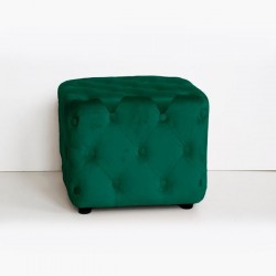 STOOL, VELVET FABRIC, GREEN, 45x45x38cm 750-10056 STOOL, VELVET FABRIC, GREEN, 45x45x38cm 750-10056