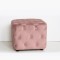 STOOL, VELVET FABRIC, PINK, 45x45x38cm 750-10057