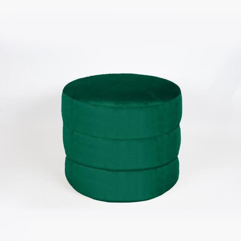 STOOL, VELVET FABRIC, DARK GREEN, 49x49x40cm 750-10062