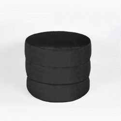 STOOL, VELVET FABRIC, BLACK, 49x49x40cm 750-10063 STOOL, VELVET FABRIC, BLACK, 49x49x40cm 750-10063