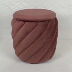 STORAGE STOOL, VELVET, IVORY, MDF,42.5x42.5x41cm 750-10070