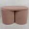 STORAGE STOOL, VELVET, BLUE-PINK, MDF, 68x34x41cm 750-10073