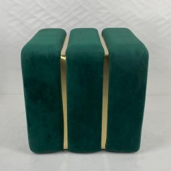 STOOL, VELVET, DARK GREEN, MDF, 40x39x40cm 750-10074