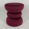 STOOL, VELVET, BURGUNDI, MDF, 35x35x39cm 750-10076