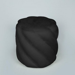 STOOL, VELVET, BLACK, MDF, 39x39x39cm 750-10079