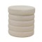 STOOL, CURLY FABRIC, BEIGE, WITH STORAGE SPACE, 38x38x40cm 750-12015