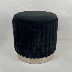 STORAGE STOOL, FUR, BLACK, MDF, 39x39x40cm 750-12018